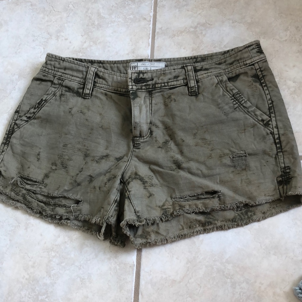 Free people green shorts size 2. New. Never worn.